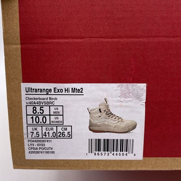Vans Women UltraRange EXO HI MTE-2 Waterproof Checkerboard Birch Boots  Size: 10 - Picture 13 of 14
